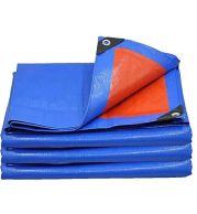 Blue and Orange Tarpaulin – All Sizes Available, Heavy Duty Waterproof Cover for Construction, Transport, Farming and Outdoor Storage, Eyelets for Easy Tying